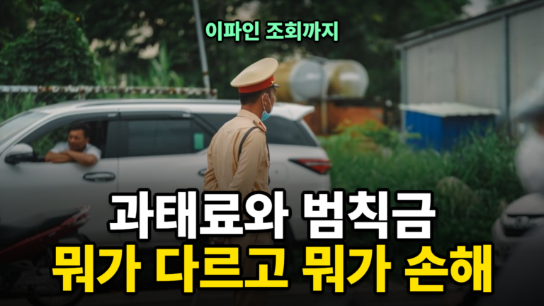 과태료 vs 범칙금 차이·이파인 조회·이의신청 방법 2026