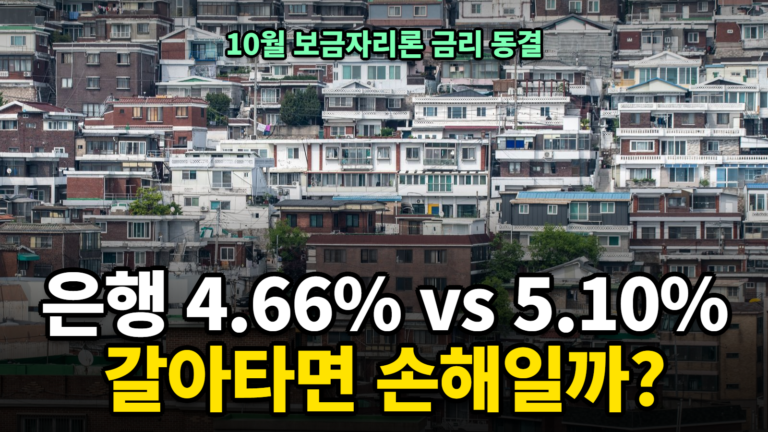 보금자리론 갈아타기, 10월 금리로 따진 손익분기