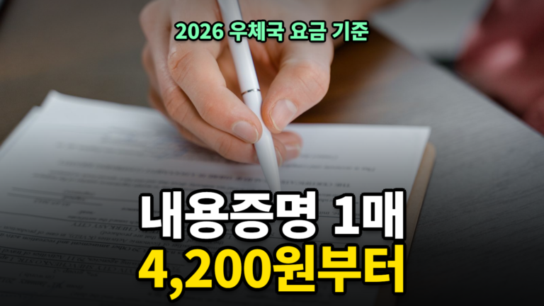 내용증명 보내는법, 내용증명 비용 1매 4,200원