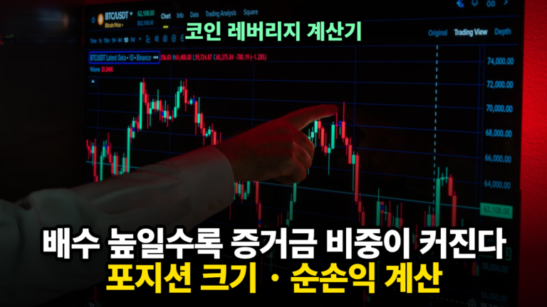 코인 레버리지 계산기, 코인 레버리지 증거금과 손익 계산