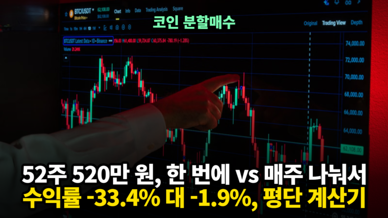 코인 분할매수, 코인 분할매수 하는법과 평단 계산기