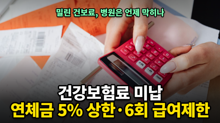 건강보험료 미납 연체료 계산기, 병원진료 급여제한 6회