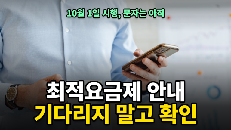 최적요금제 고지 언제 오나, 스마트초이스로 먼저 확인