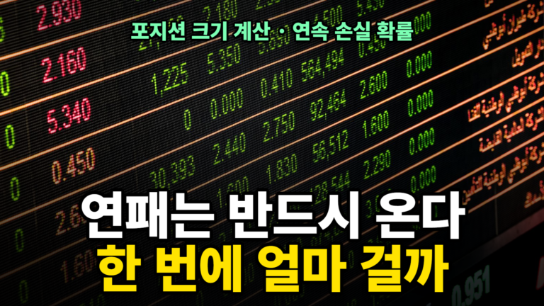 포지션 크기 계산과 연속 손실 확률