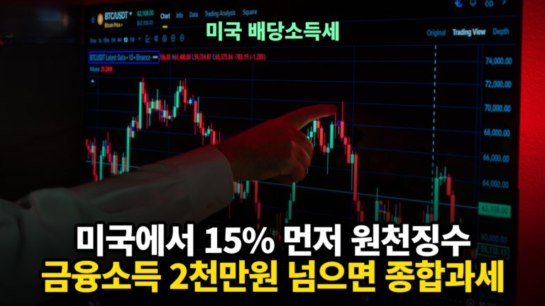 미국 배당소득세, 미국 배당소득세 구간과 종합과세 계산기